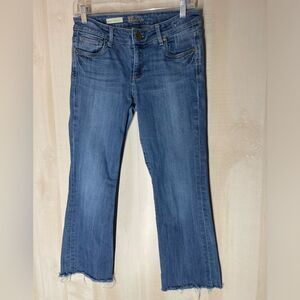 Kut from the Kloth jeans Natalie High Rise bootcut raw hem, size 4 L